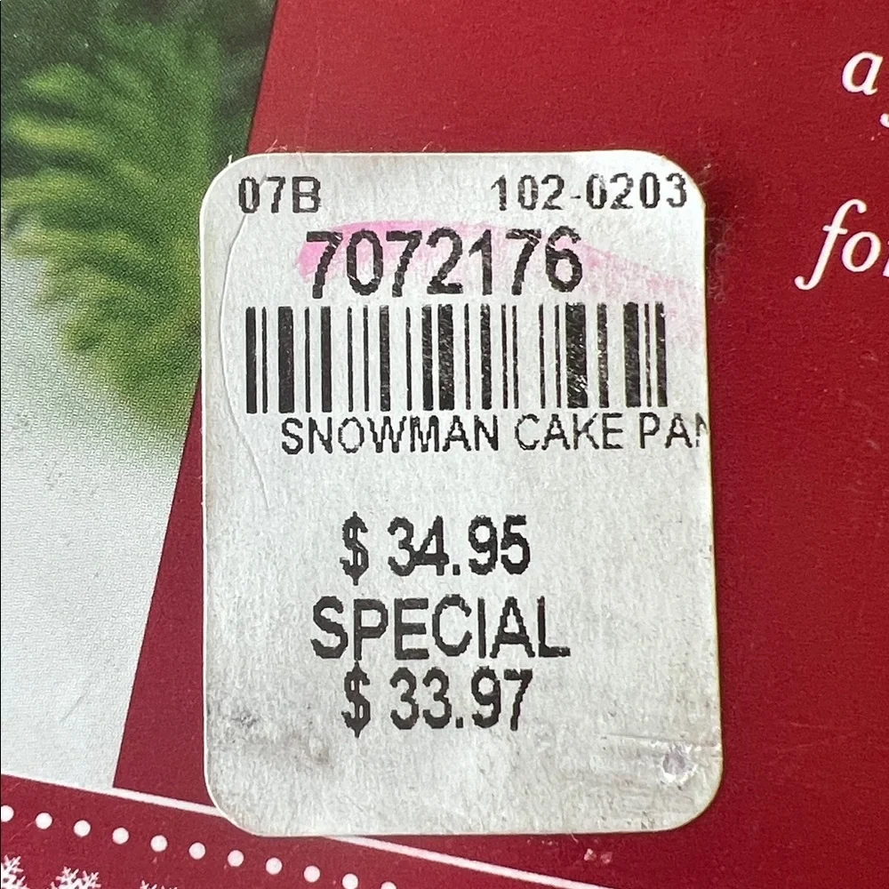 NWT - Williams-Sonoma Festive Snowman Cake Pan Nordic Ware